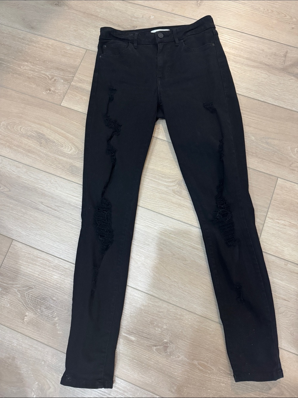 Black Distressed Skinny Women's Guess Jeans